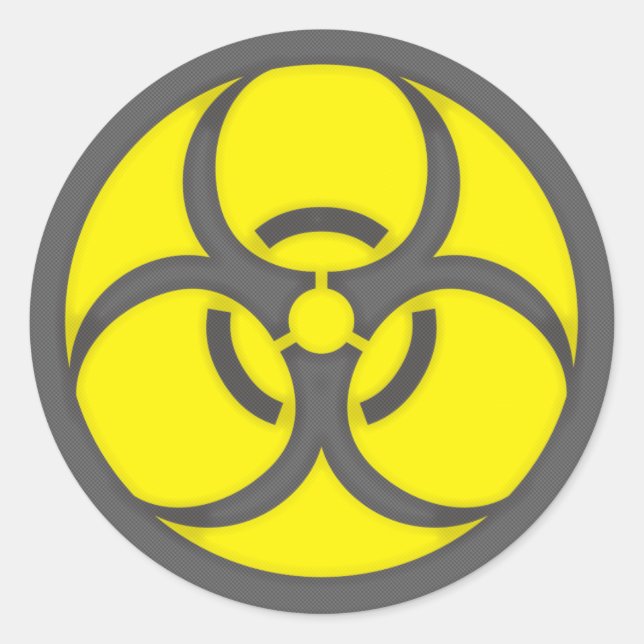 BIOGEFÄHRDUNG RUNDER AUFKLEBER (Vorderseite)
