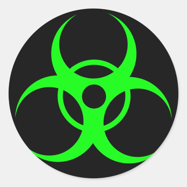 Biogefährdung Runder Aufkleber (Vorderseite)