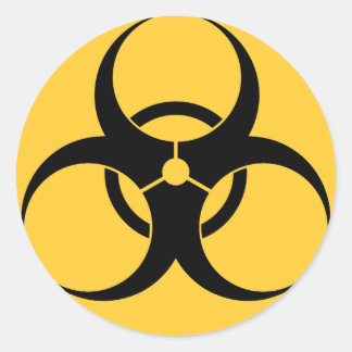 Biogefährdung Runder Aufkleber