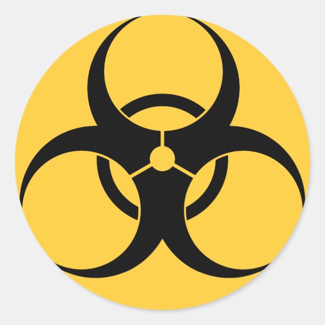 Biogefährdung Runder Aufkleber (Vorderseite)