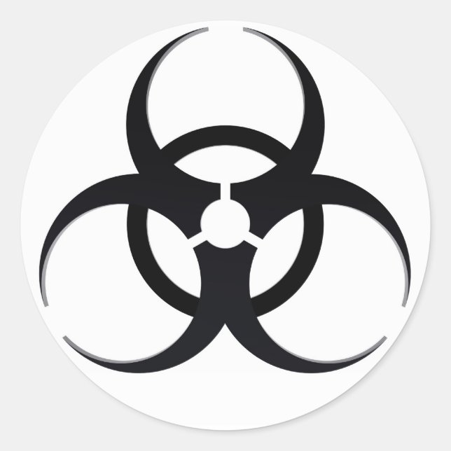 Biogefährdung Runder Aufkleber (Vorderseite)