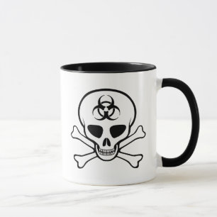 Biogefährdung-Schädel u. gekreuzte Knochen Tasse
