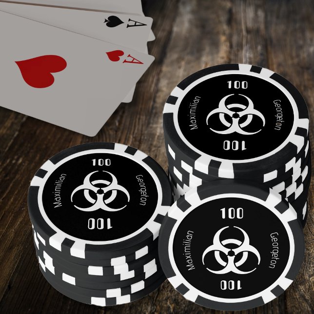 Biogefährdung Serious Gamers Gift - Black Poker Ch Pokerchips (Biohazard Serious Gamers Gift - Black Poker Chips by Leapfroglisics Shop)