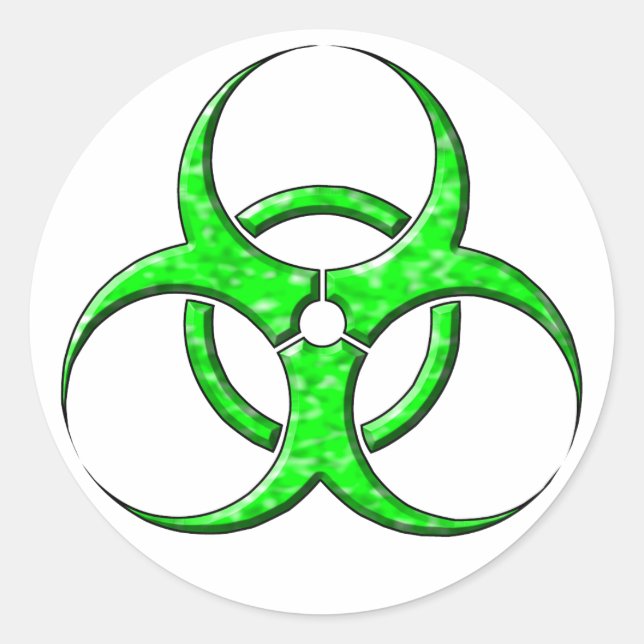 Biogefährdung Symbol Limon Runder Aufkleber (Vorderseite)