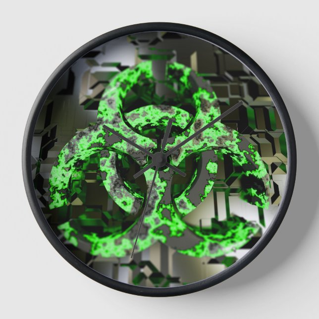 Biogefährdung Wall Clock Uhr (Vorderseite)