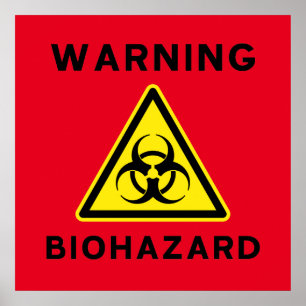 Biogefährdung Warnzeichen-Plakat Poster