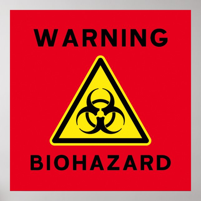 Biogefährdung Warnzeichen-Plakat Poster (Vorne)