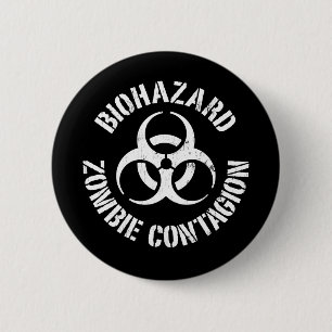 Biogefährdung: Zombie-Ansteckungsknopf Button
