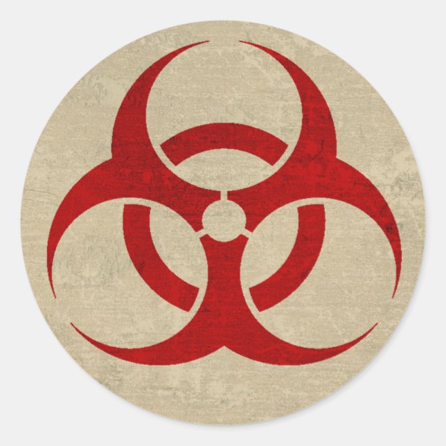 Biogefährdung/Zombie-Aufkleber Runder Aufkleber (Vorderseite)