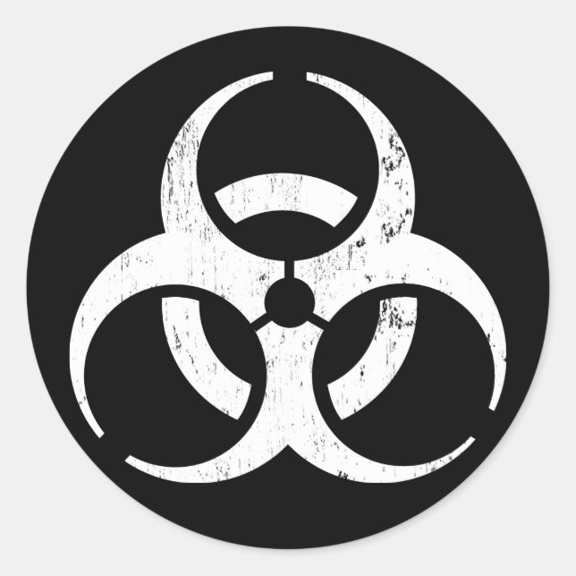 Biogefährdung: Zombie-Contagion-Aufkleber Runder Aufkleber (Vorderseite)