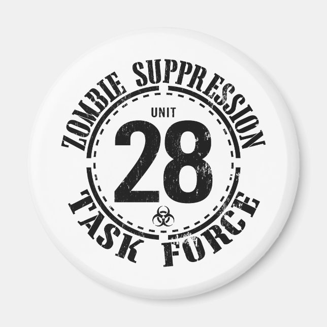 Biogefährdung Zombie Task Force Magnet (Vorne)