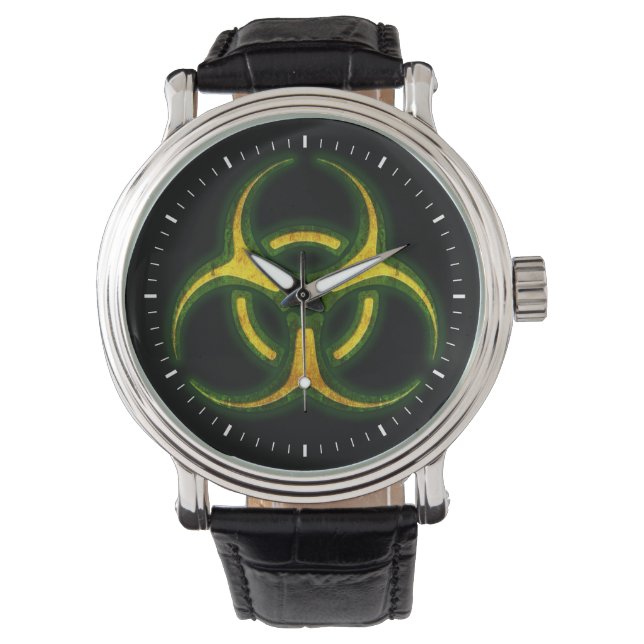 Biogefährdung Zombie Warning Armbanduhr (Vorderseite)