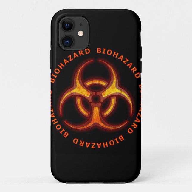 Biogefährdung Zombie Warning Case-Mate iPhone Hülle (Rückseite)