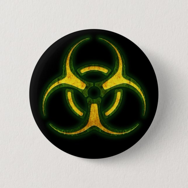 Biogefährdung-Zombie-Warnung Button (Vorderseite)