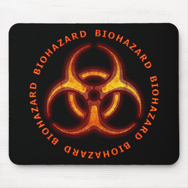 Biogefährdung-Zombie-Warnung Mousepad (Vorne)