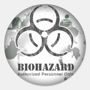 Biogefährdungaufkleber Runder Aufkleber