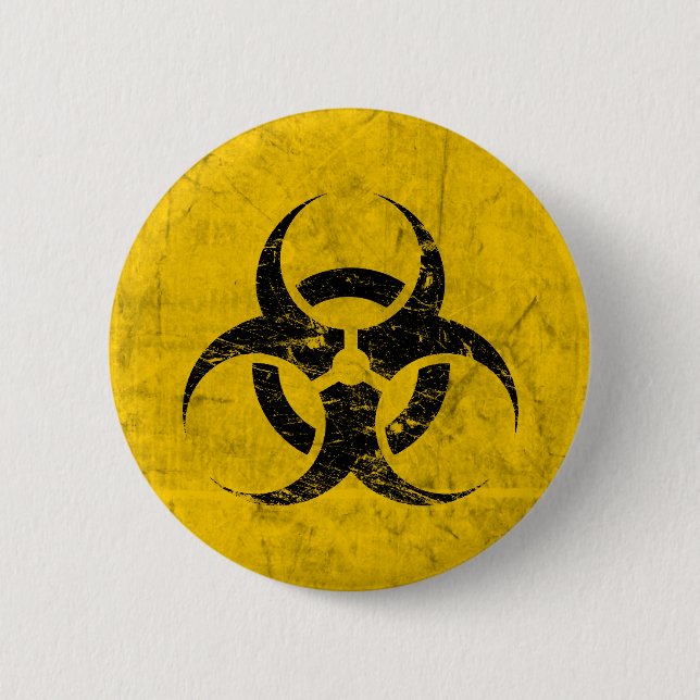 BiogefährdungGrunge kundengerecht Button (Vorderseite)