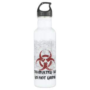BiogefährdungGrunge kundengerecht Edelstahlflasche