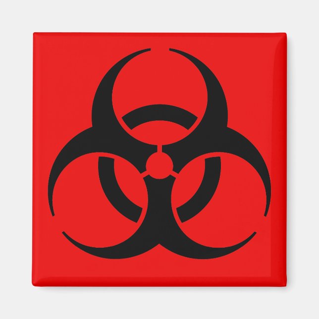 Biogefährdungssymbol Magnet (Vorne)