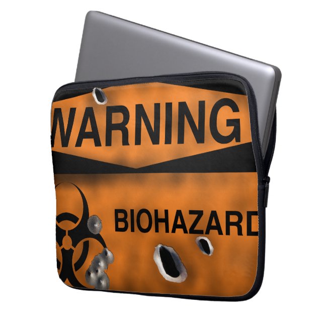 Biogefahrenneopren-Laptop-Hülse Laptopschutzhülle (Vorderseite Links)