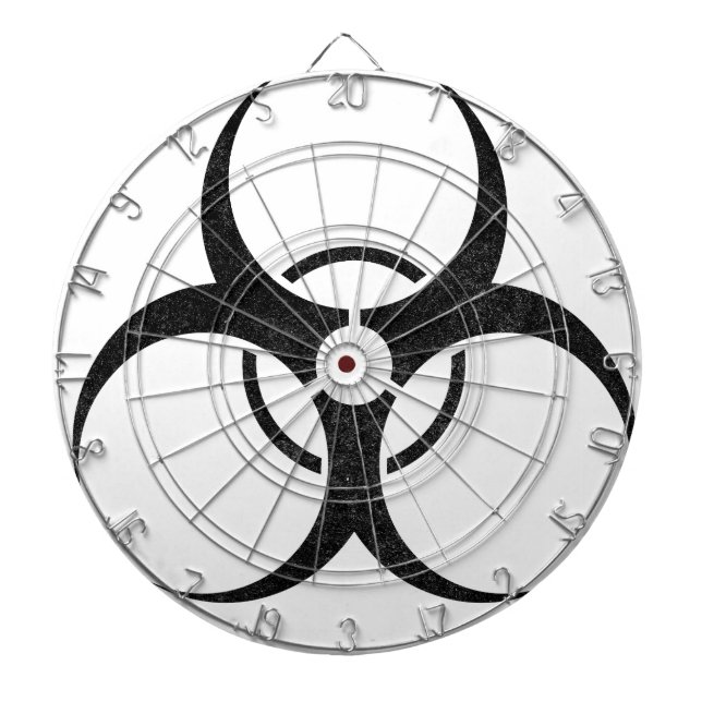 Biogefahrenzeichen Dartscheibe (vorne)