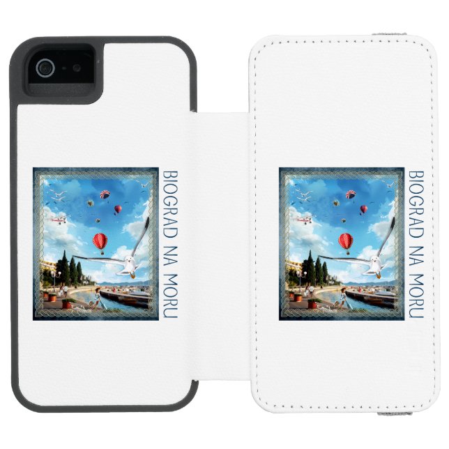 Biograd na moru 4 incipio iPhone Geldbeutel-Hülle (Folio Geöffnet)