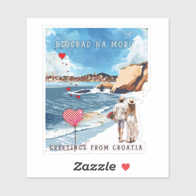 Biograd na moru 5 aufkleber (Blatt)