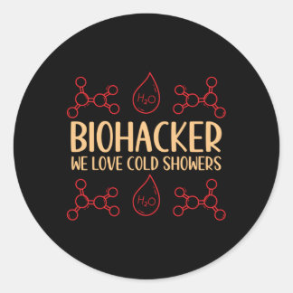 Biohacker Wir Liebe Kaltduschen Biohacking Medizin Runder Aufkleber