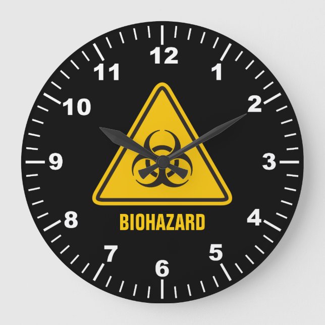 Biohazard Icon Große Wanduhr (Vorderseite)
