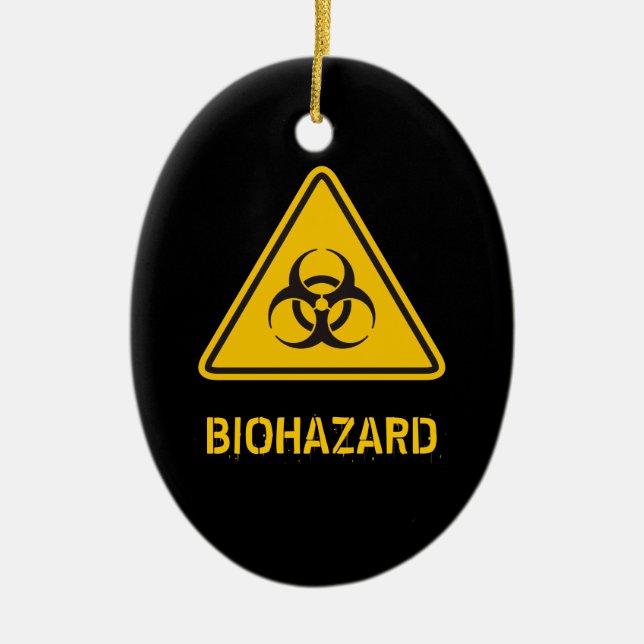 Biohazard Icon Keramik Ornament (Vorne)