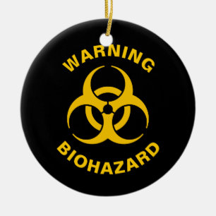 Biohazard Icon Keramik Ornament