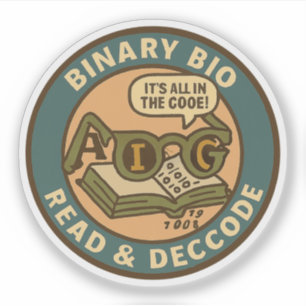 Bioinformatik Schläfrigkeit Knacken des Binärkodes Aufkleber