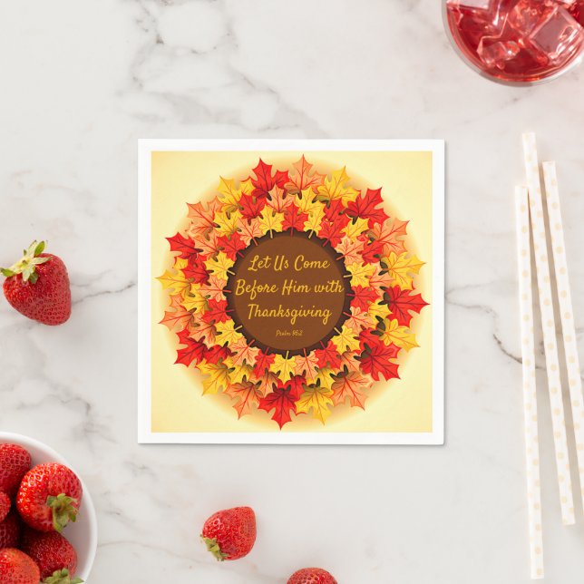 Biokonzept Herbst lässt Erntedank klein Serviette (Beispiel)