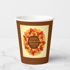 Biokonzept Herbst lässt Erntedank Pappbecher