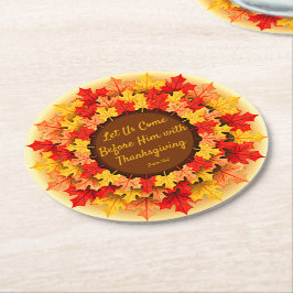 Biokonzept Herbst lässt Erntedank Runder Pappuntersetzer