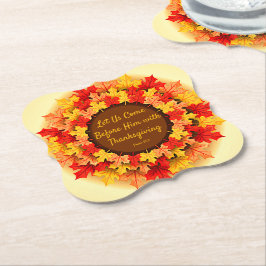 Biokonzept Herbst lässt Erntedank Untersetzer