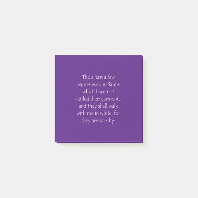 Biokunstquote Offenbarung 3 4 Post-it Klebezettel (Vorderseite)