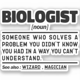 Biologe Noun Science Lover Cool Biologie Student Aufkleber