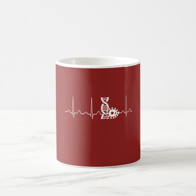 Biologen-Herzschlag Kaffeetasse (Mittel)