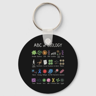Biologie Alphabet Wissenschaft Bildung Lehrer Schü Schlüsselanhänger