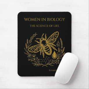 Biologie-Biene Goldene DNA-Spirale   Frauen in der Mousepad