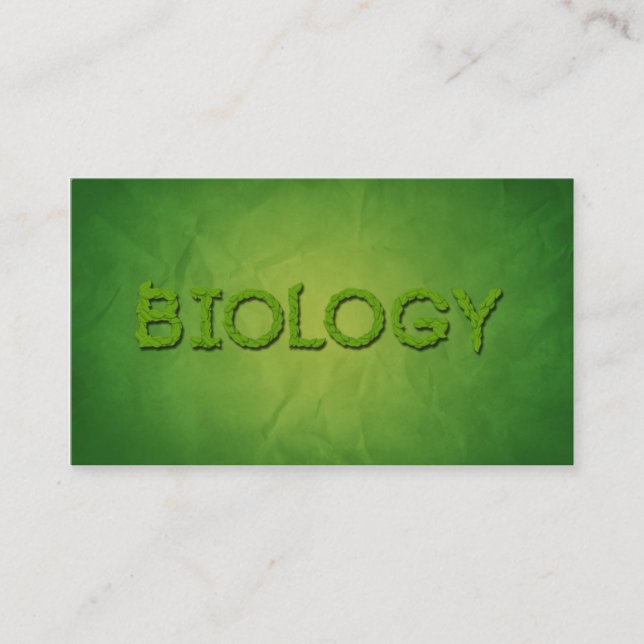 Biologie-Biologen-Typografie-Visitenkarten Visitenkarte (Vorderseite)