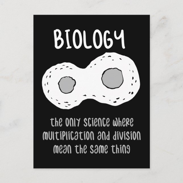 Biologie - Biologie - das einzige Geschenk der Wis Postkarte (Vorderseite)