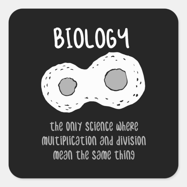 Biologie - Biologie - das einzige Geschenk der Wis Quadratischer Aufkleber (Vorderseite)