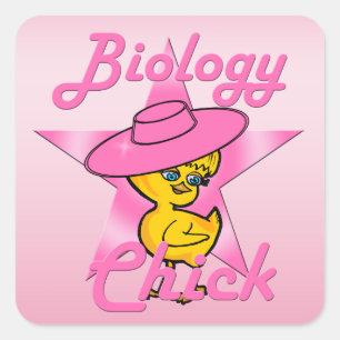 Biologie-Chick #8 Quadratischer Aufkleber