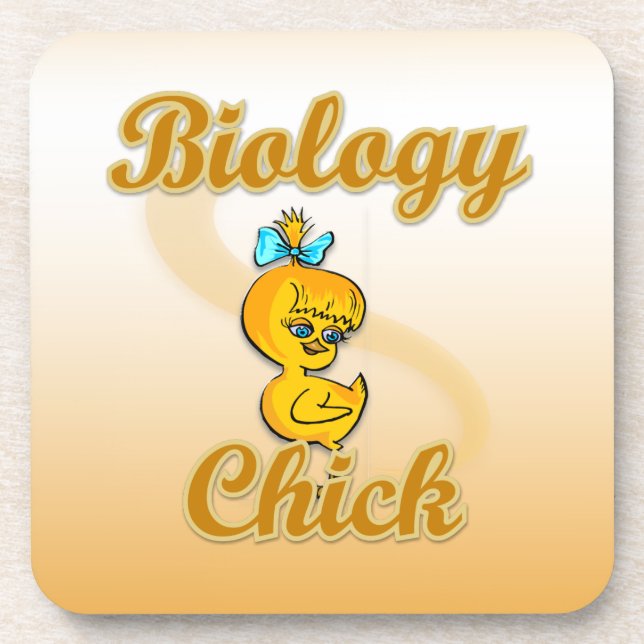 Biologie Chick Getränkeuntersetzer (Vorderseite)