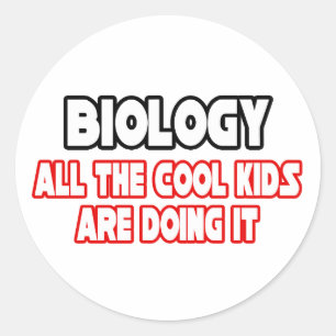 Biologie... Coole Kinder Runder Aufkleber