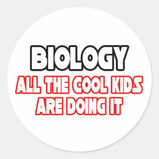 Biologie... Coole Kinder Runder Aufkleber