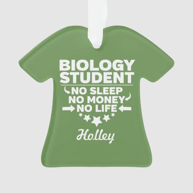 Biologie Étudiant Pas de vie ou d'argent (devant)