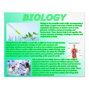 Biologie Fotodruck